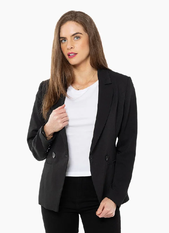 SEEKING LOLA JORDANNA BLAZER -Black Women's Classic Blazer
