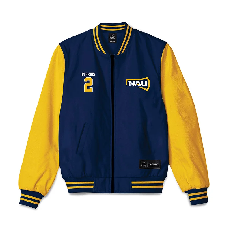 Northern Arizona - NCAA Women's Swimming & Diving : Cydnie Perkins - Bomber Jacket Satin Jacket Silk Jacket Chiffon Jacket