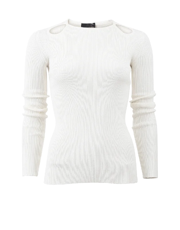 Cut Out Shoulder Knit Top Off Shoulder Knit Top