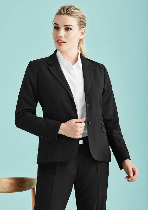 Biz Corporate Womens Cool Stretch 2 Button Mid Length Jacket (60119) Jersey Jacket Tulle Jacket Batik Jacket Jersey Jacket Tulle Jacket Batik Jacket