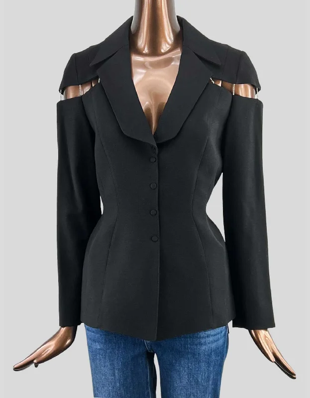 THIERRY MUGLER Vintage Cut-Out Evening Blazer - 38 FR | 6 US Women's Premium Blazer