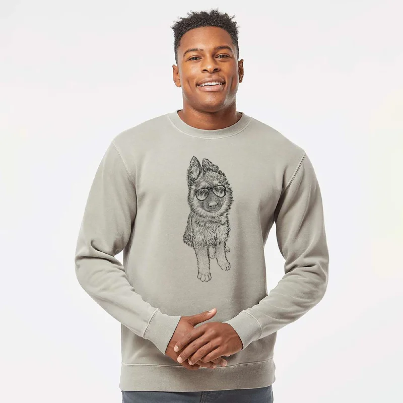 Aviator Kuyo the German Shepherd - Unisex Pigment Dyed Crew Sweatshirt Hoodie with Embroidery Detailed Premium Hoodie with Embroidery Detailed Premium Aviator Kuyo the German Shepherd - Unisex Pigment Dyed Crew Sweatshirt Hoodie with Embroidery Detailed Premium Hoodie with Embroidery Detailed Premium