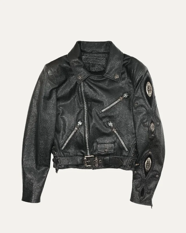 Fleur Leather Double Rider Jacket Wool Jacket Cashmere Jacket Tweed Jacket Wool Jacket Cashmere Jacket Tweed Jacket