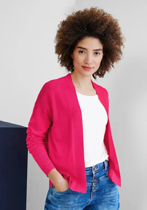 Street One Fine Short Ribbed Cardigan, Berry Rose Crew Neck V-Neck Turtle Neck Crew Neck V-Neck Turtle Neck Street One Fine Short Ribbed Cardigan, Berry Rose Crew Neck V-Neck Turtle Neck Crew Neck V-Neck Turtle Neck