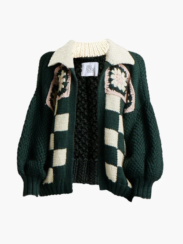 Jane Cardigan | Forest Green Toggled Drawstring Belted