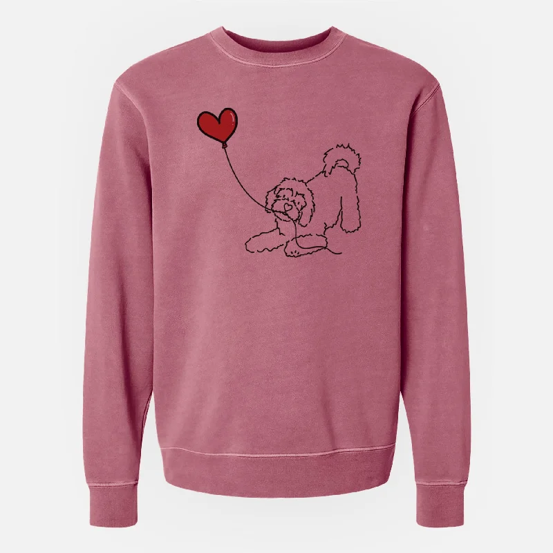 Cavachon Heart String - Unisex Pigment Dyed Crew Sweatshirt Hoodie with Hem Lace Feminine Delicate Hoodie with Hem Lace Feminine Delicate Cavachon Heart String - Unisex Pigment Dyed Crew Sweatshirt Hoodie with Hem Lace Feminine Delicate Hoodie with Hem Lace Feminine Delicate