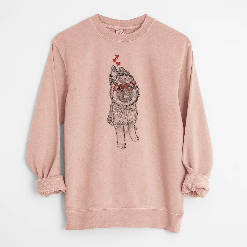 Valentine Kuyo the German Shepherd - Unisex Pigment Dyed Crew Sweatshirt Hoodie Dress Longline Feminine Hoodie Dress Longline Feminine Valentine Kuyo the German Shepherd - Unisex Pigment Dyed Crew Sweatshirt Hoodie Dress Longline Feminine Hoodie Dress Longline Feminine