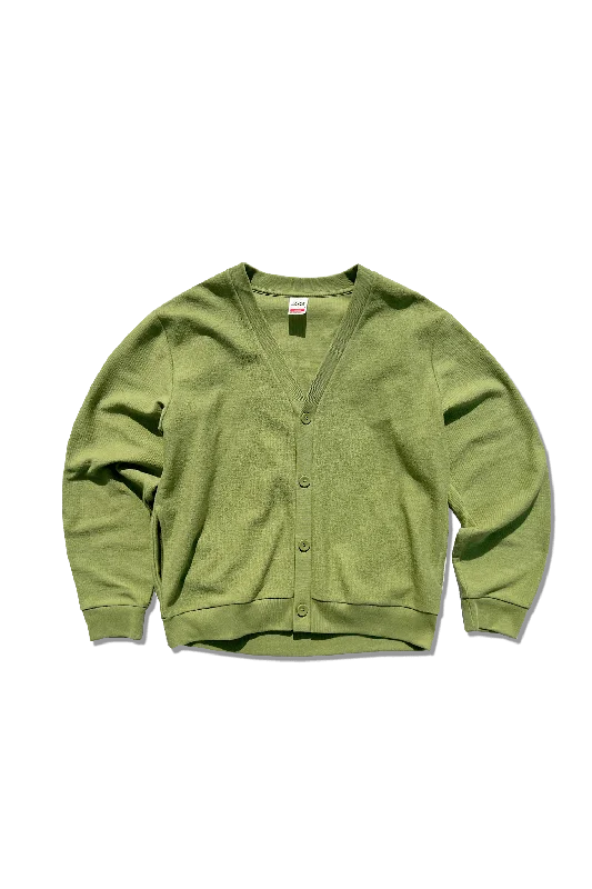 Exclusive Freshman Corduroy Cardigan - Matcha Front Pockets Side Pockets Patch Pockets