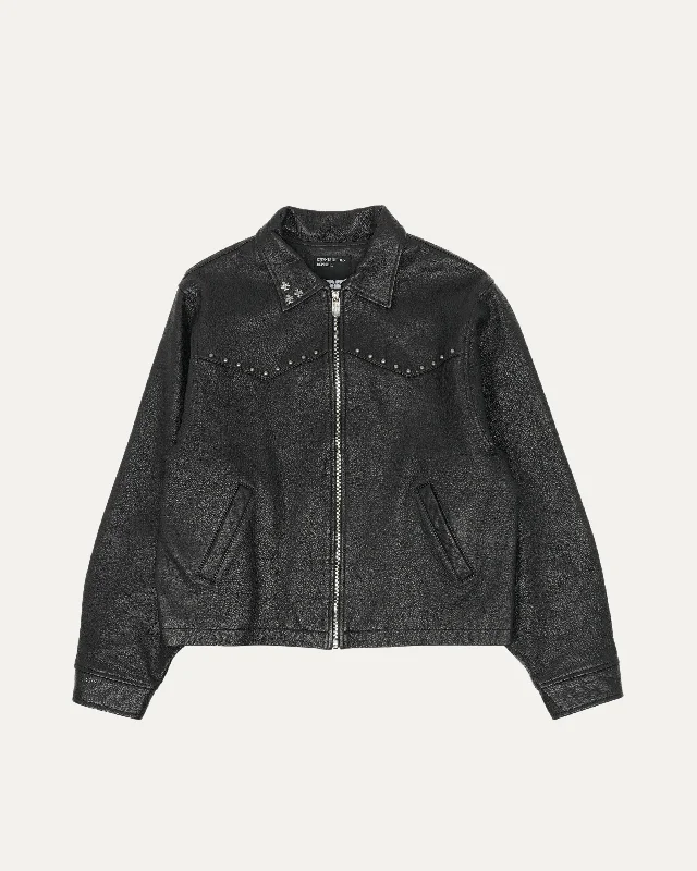 Studded Signature Western Leather Jacket Insulated Jacket Fitted Jacket Loose Jacket Insulated Jacket Fitted Jacket Loose Jacket