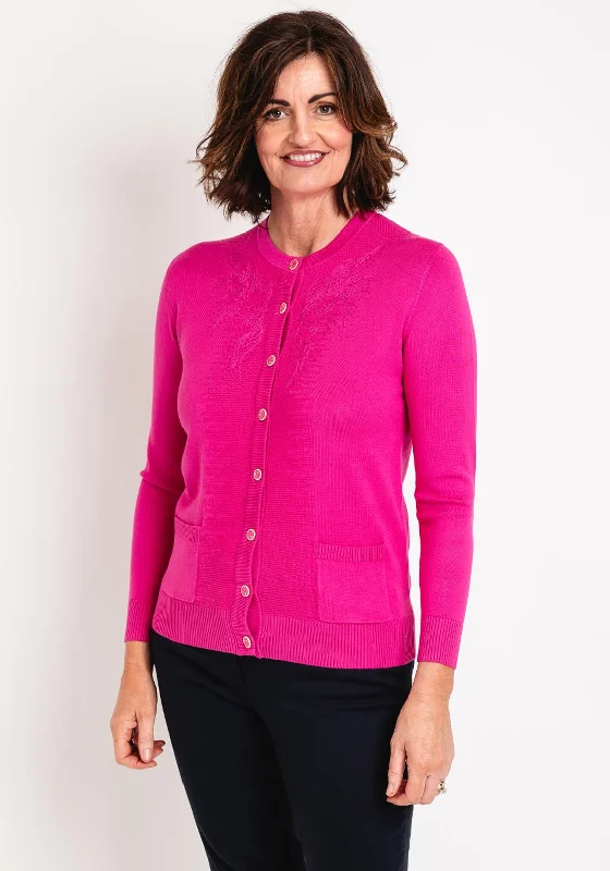 Castle of Ireland Embroidered Rhinestone Cardigan, Antique Rose Fleece Fabric Down Fabric Feather Fabric Fleece Fabric Down Fabric Feather Fabric