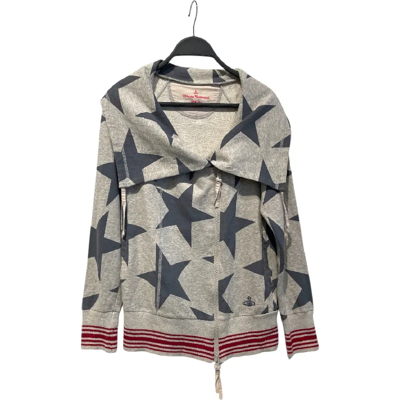 Vivienne Westwood RED LABEL/Jacket/2/All Over Print/Cotton/GRY/VIVI WESTWOOD BLUE STAR ZIPUP Cardigan Sweater Pullover Cardigan Sweater Pullover