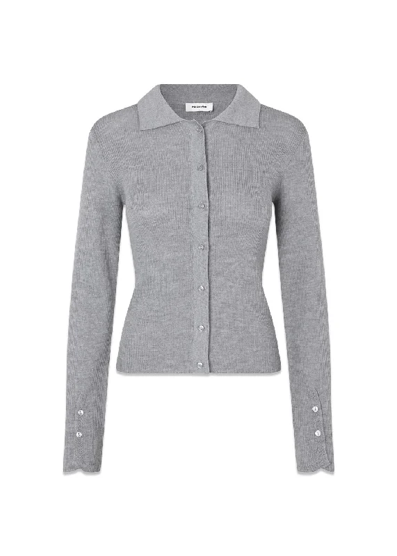 HirokiMD cardigan - Grey Melange Sequined Glittery Shiny