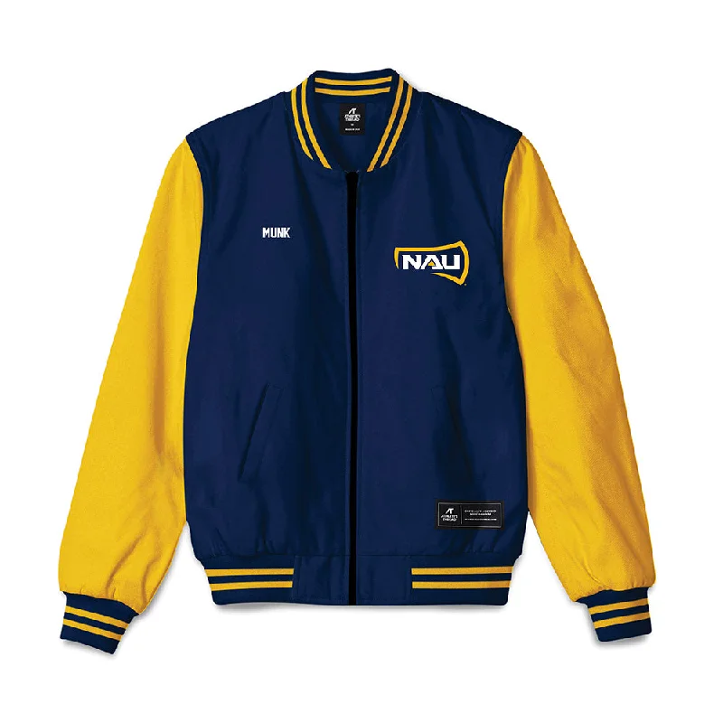 Northern Arizona - NCAA Women's Swimming & Diving : Gracie Munk - Bomber Jacket Nylon Jacket Polyester Jacket Spandex Jacket