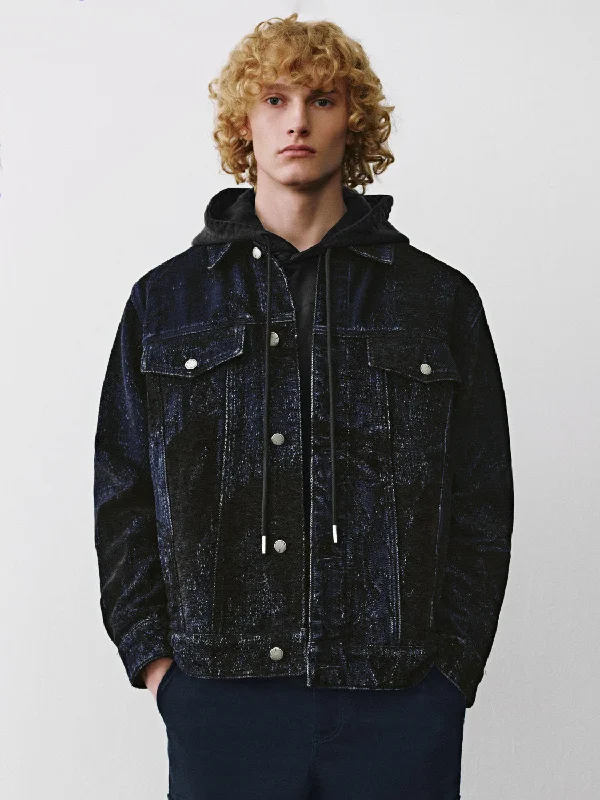 Button Up Denim Jackets Snapped Jacket Toggled Jacket Drawstring Jacket Snapped Jacket Toggled Jacket Drawstring Jacket