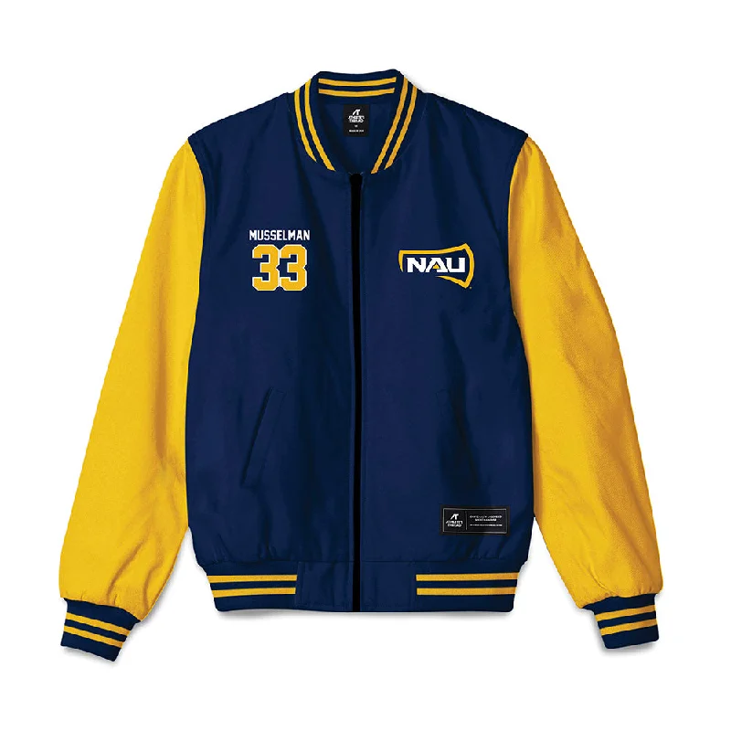 Northern Arizona - NCAA Women's Swimming & Diving : Elsa Musselman - Bomber Jacket Fleece Jacket Down Jacket Feather Jacket