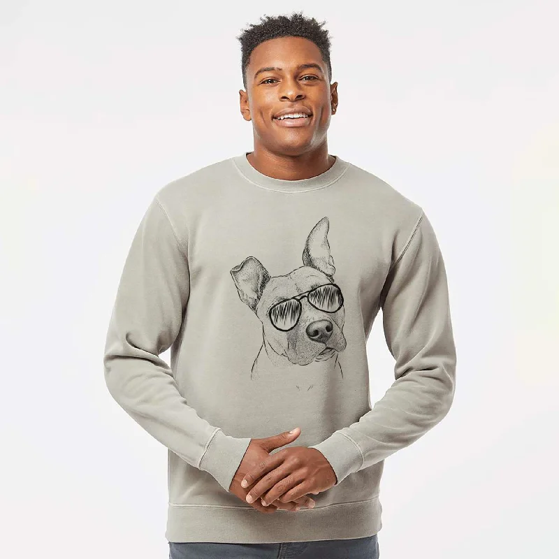 Aviator Ivy the Pitbull Mix - Unisex Pigment Dyed Crew Sweatshirt Hoodie with Lining Warm Insulated Hoodie with Lining Warm Insulated Aviator Ivy the Pitbull Mix - Unisex Pigment Dyed Crew Sweatshirt Hoodie with Lining Warm Insulated Hoodie with Lining Warm Insulated