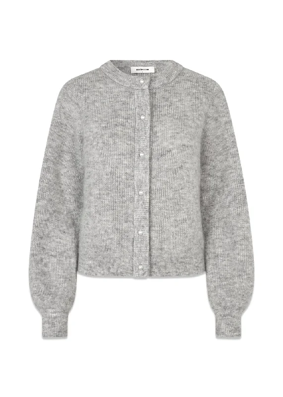 LenniMD cardigan - Grey Melange Velvet Chenille Corduroy