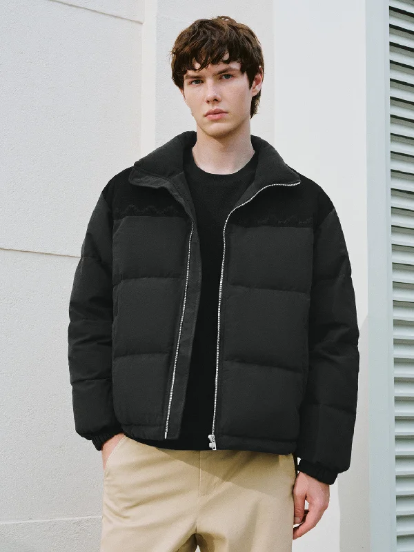 Zip Up Front Padded Puffer Jackets Front Pockets Side Pockets Patch Pockets Front Pockets Side Pockets Patch Pockets