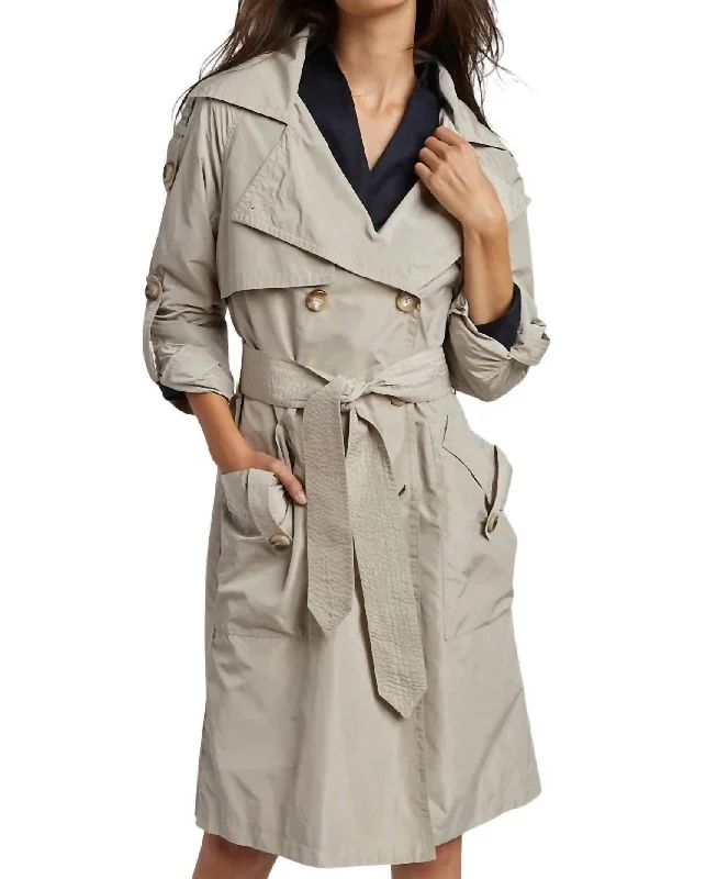 Raphael Trench Coat In Birch Fitted Loose Oversized