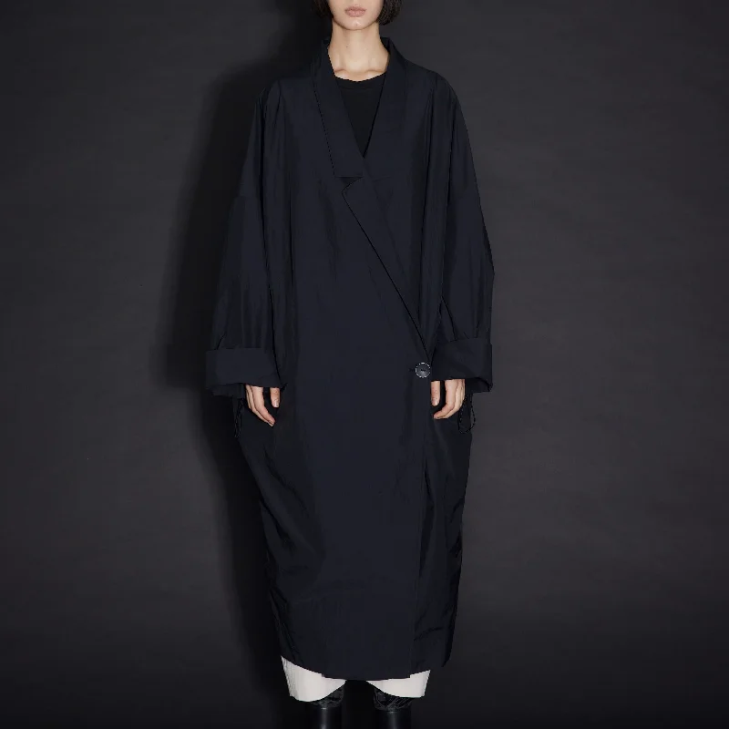 Recycled nylon oversized coat Three-Quarter Sleeve Elbow Sleeve Wrist Sleeve