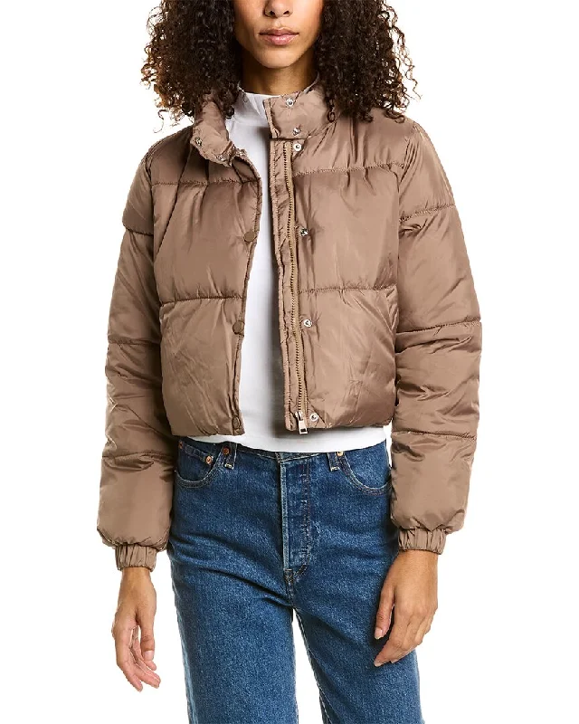 Urban Republic Cropped Puffer Coat Suede Jacket Faux Fur Jacket Puffer Jacket