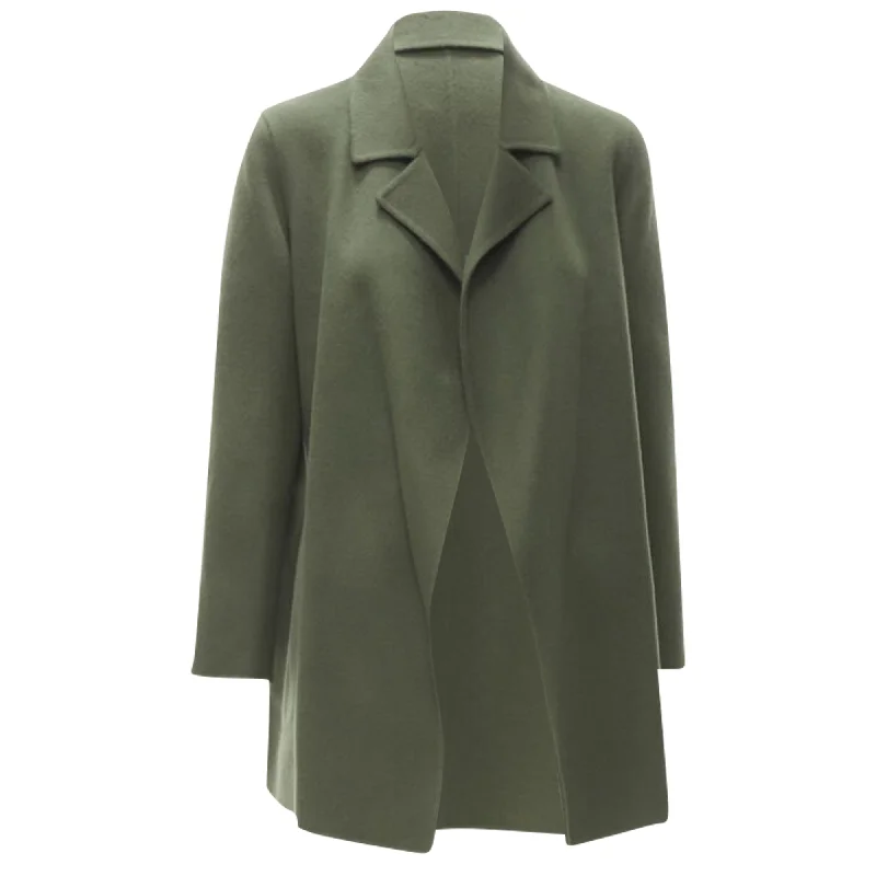 Theory military wool cashmere draped collar coat Off-the-Shoulder Jacket Double-Breasted Coat Single-Breasted Coat