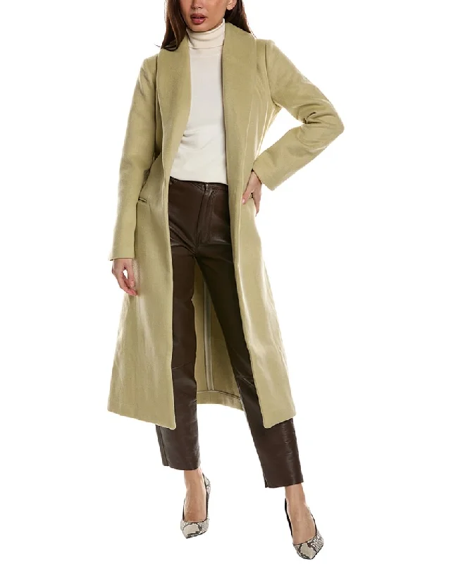 Seraphina Wool-Blend Coat Cape Coat Herringbone Coat Tweed Coat