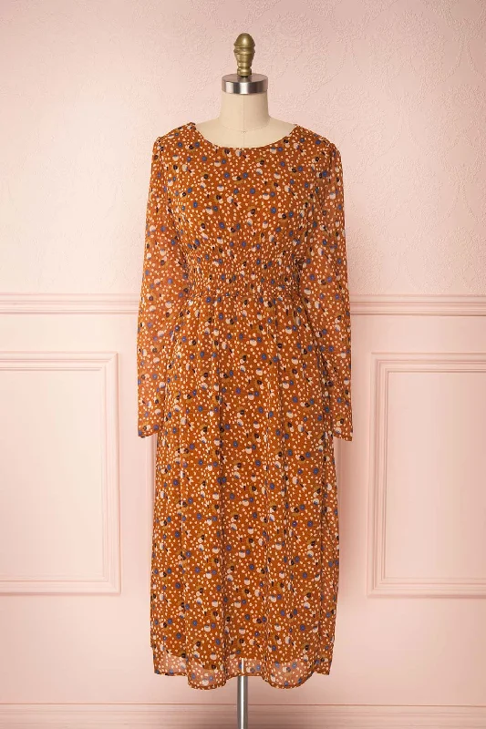 Kyrylo | Ochre Floral Dress