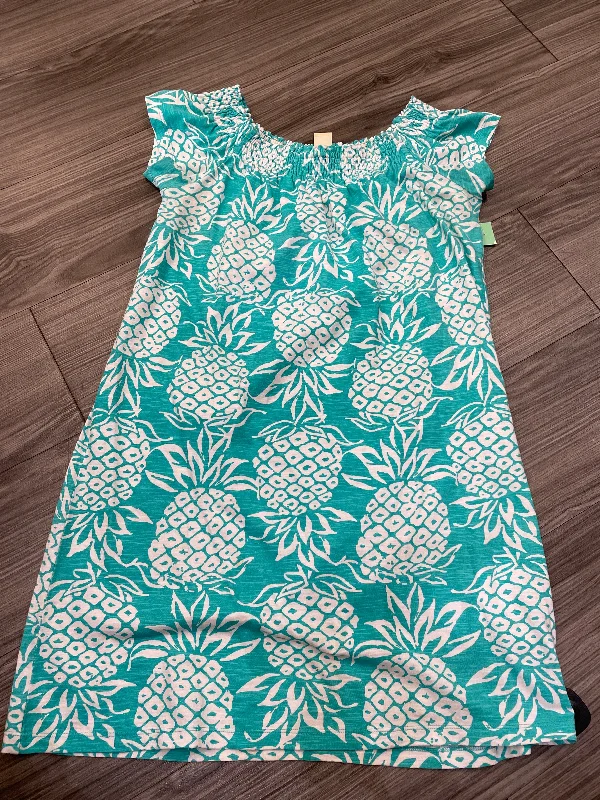 Blue & White Dress Casual Short Clothes Mentor, Size S