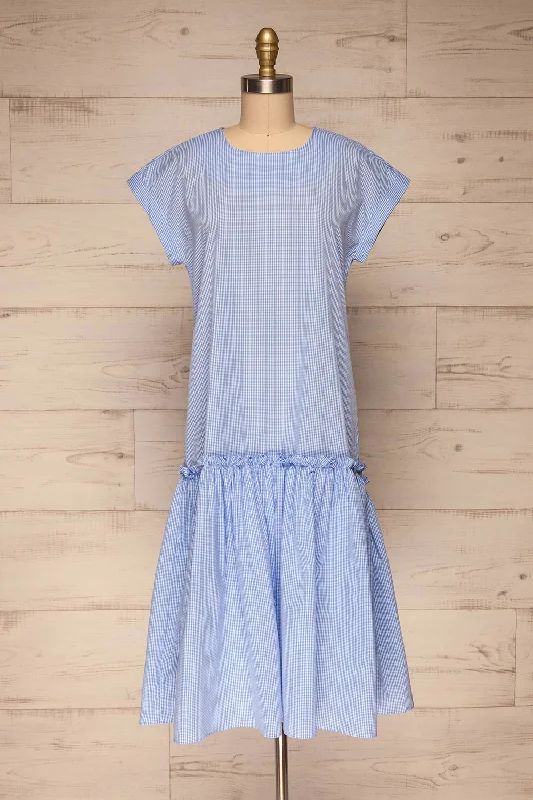 Kolobrzeg | Blue Plaid Dress