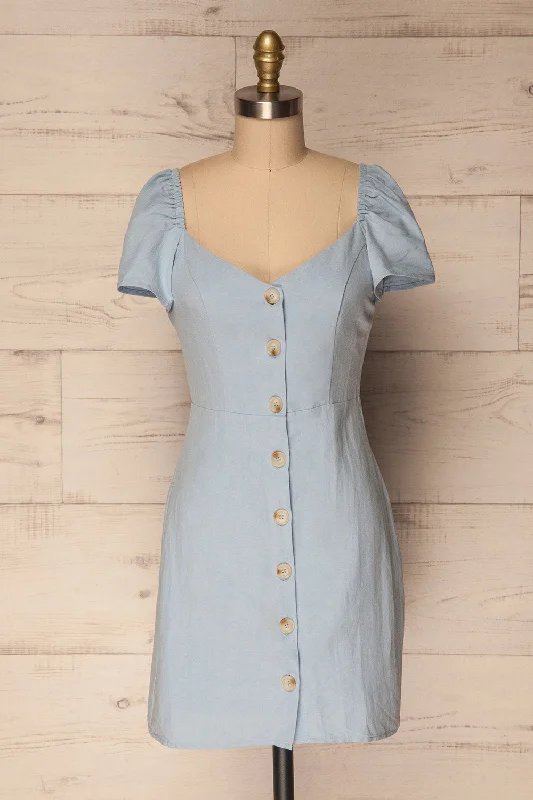 Ktea Sky | Blue Fitted Dress