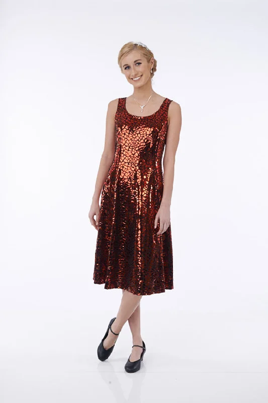 Style #501BM Scoop Neck Sleeveless Broken Mirror Show Choir Dress