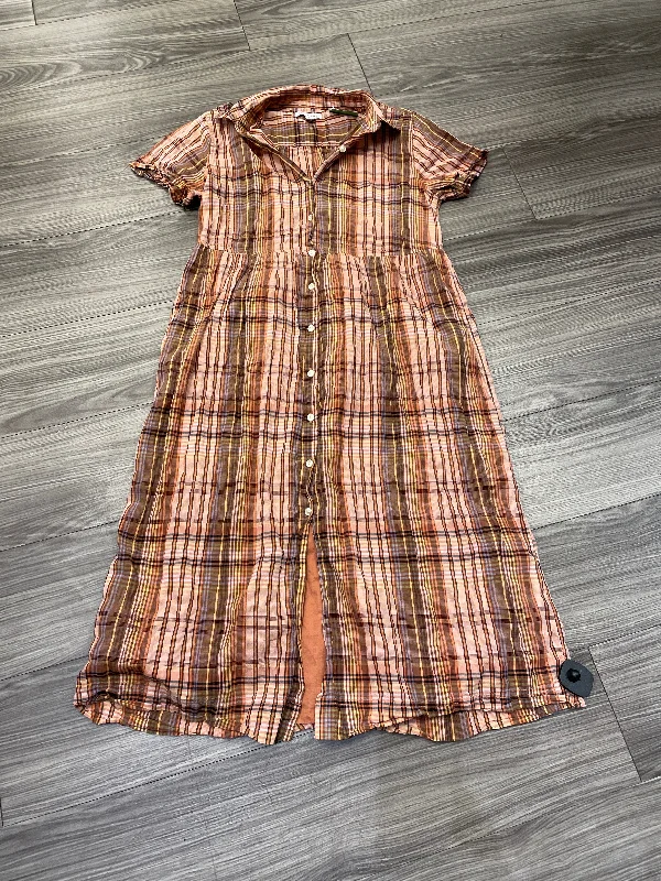 Dress Casual Midi By Free Assembly In Plaid Pattern, Size: S
