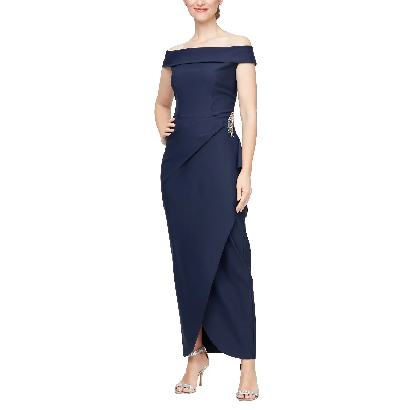 Alex Evenings 134164 Long Formal Cascade Ruffle Evening Dress Tunics Seasonal trendy