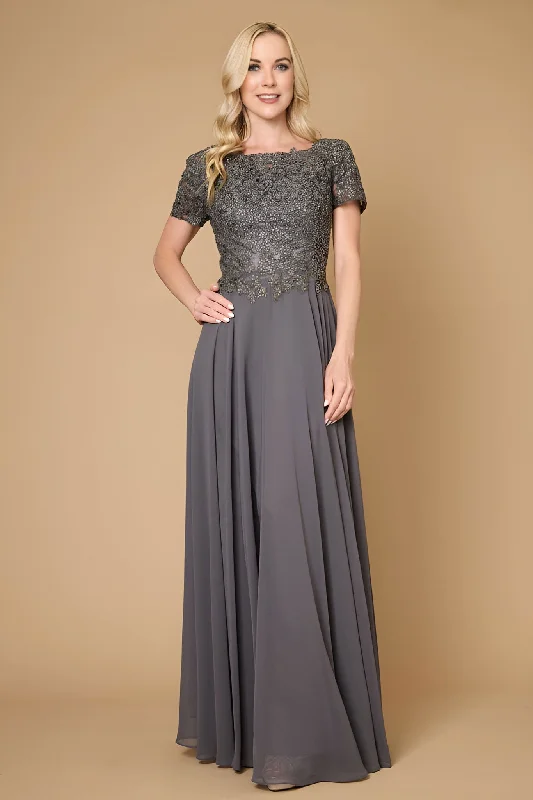 Dylan & Davids Short Sleeve Mother Of The Bride Evening Dress Charcoal Tunics Top Casual