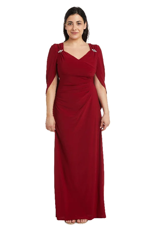 R&M Richards 5899P Petite Long Formal Evening Dress Tunics stripes playful