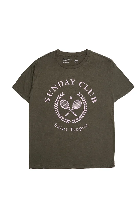 Sunday Club Saint Tropez Graphic Relaxed Tee Striped Floral Plaid Striped Floral Plaid