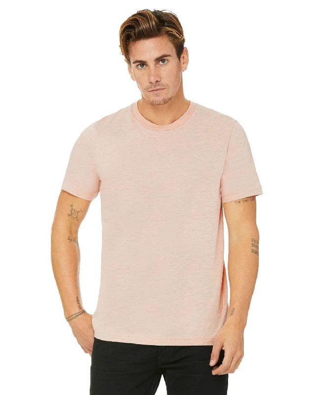 Bella+Canvas Unisex Heather CVC T-Shirt | Hthr Prism Peach Rayon Fabric Velvet Fabric Corduroy Fabric