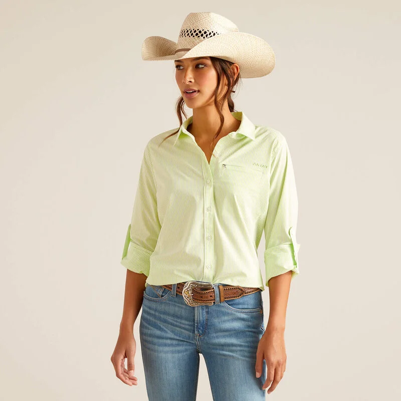 Women's Ariat VentTEK Stretch Shirt Welt Pockets Slit Pockets