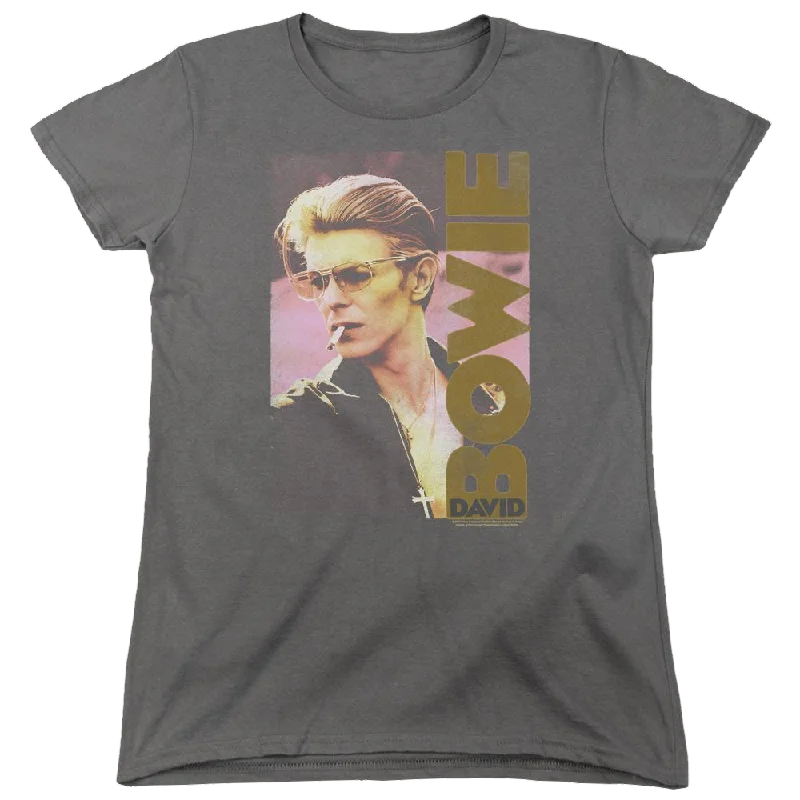 David Bowie Smokin - Women's T-Shirt Houndstooth Herringbone Solid