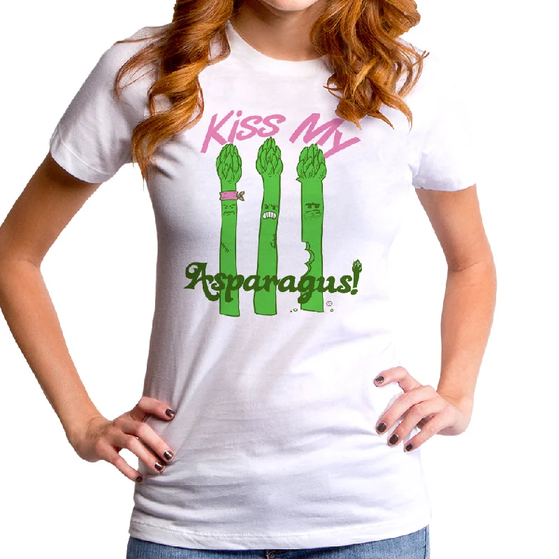 Kiss My Asparagus Women's T-Shirt Houndstooth Herringbone Solid