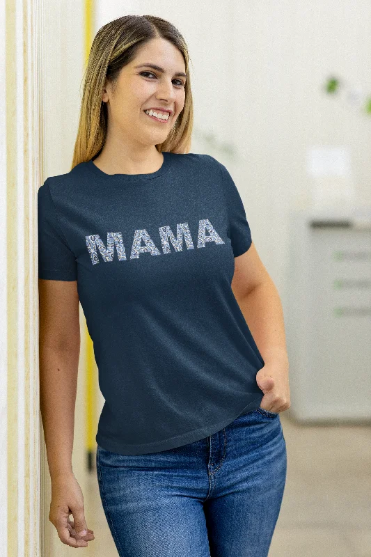 Mama T-Shirt Natalia Notch Collar Peter Pan Collar Cowl Neck