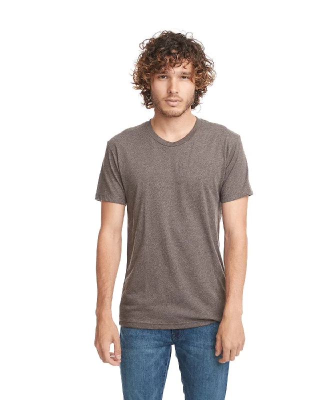 Next Level Mens Triblend Crew Tee | Venetian Gray Collared Crew Neck Turtle Neck