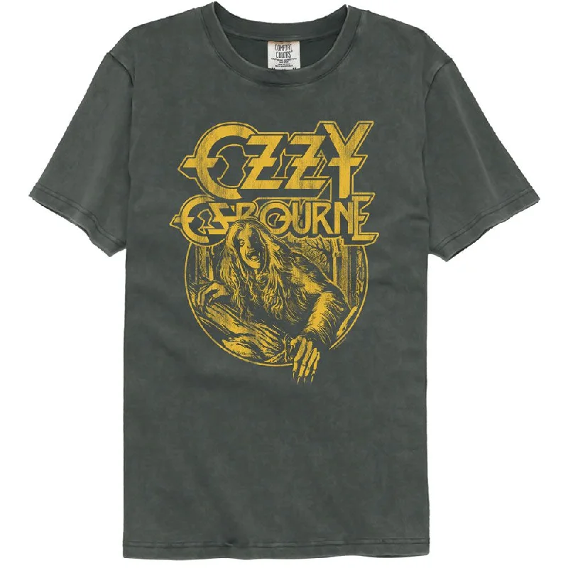 OZZY OSBOURNE Garment Dye T-Shirt, Bark at the Moon Boxy Fit Fitted Loose