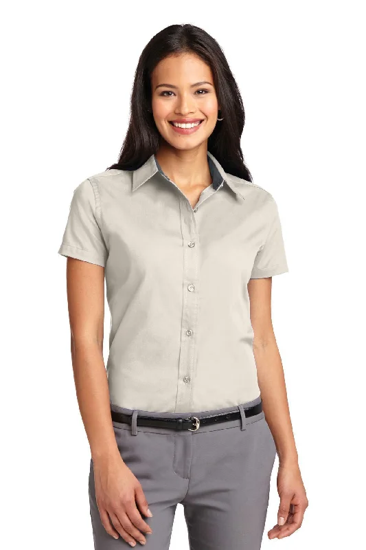 Port Authority Ladies Short Sleeve Easy Care  Shirt.  L508 Cotton Fabric Linen Fabric Terry Fabric