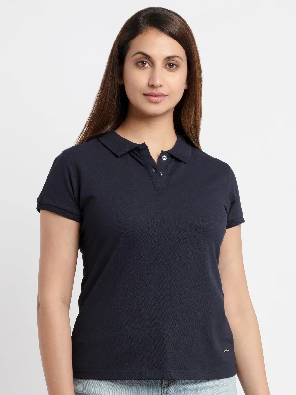 Women's Basic Polo T-Shirt Elasticated Padded Insulated