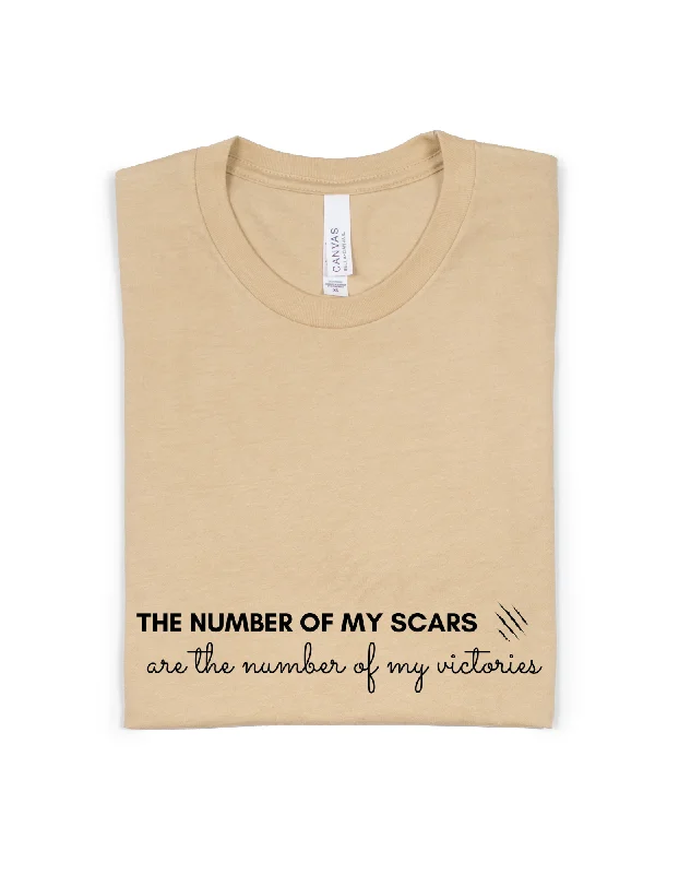 THE NUMBER OF MY SCARS UNISEX TEE Satin Fabric Silk Fabric Chiffon Fabric