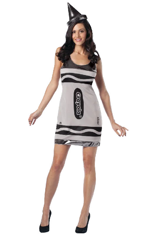 Womens Silver Crayola Crayon Dress Costume Tunics Recommended stylist Tunics Recommended stylist