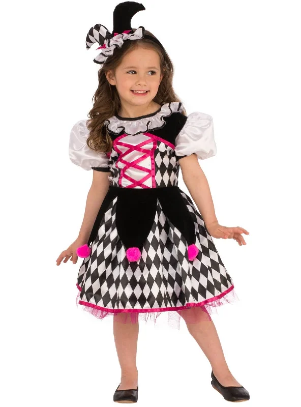 Jester Girls Harlequin Fancy Dress Costume Tunics Spring floral