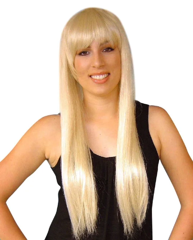 Agnetha Blonde Abba Wig Paris Dancing Queen 70's Fancy Dress Boatneck Modish Everyday